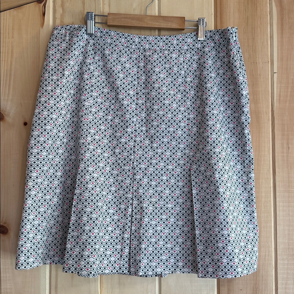 Oscar de la Renta Geometric Diamond Print Skirt - 12 Petite